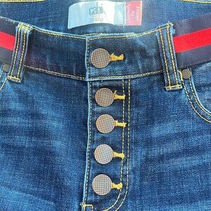 ⏰ Cabi Womens Jeans Button Fly Skinny Blue Denim Dark Indigo Wash High Rise 2 ⏰